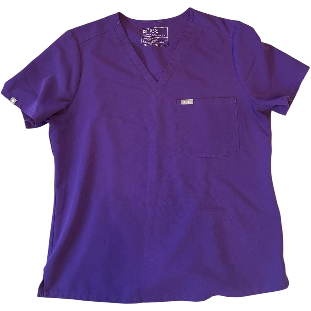 EUC Figs Catarina Digital Grape Catarina 1 Pocket Scrub Top PO #2193 Size Large